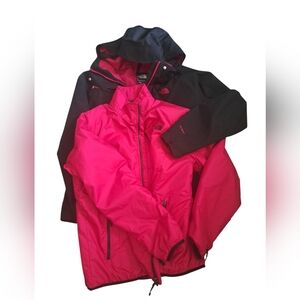 The NORTH FACE HYVENT Triclimate 3 in 1 Winter Jacket coat black pink layered XL